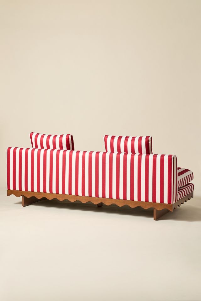 Roma Scalloped 3-Seater Sofa - Modern Design