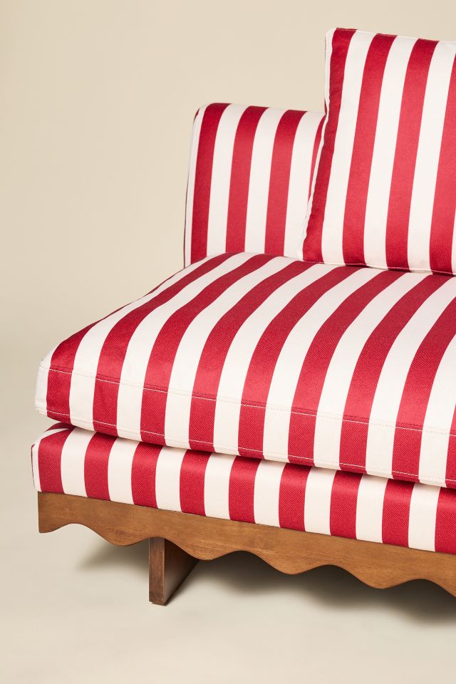 Roma Scalloped 3-Seater Sofa - Modern Design