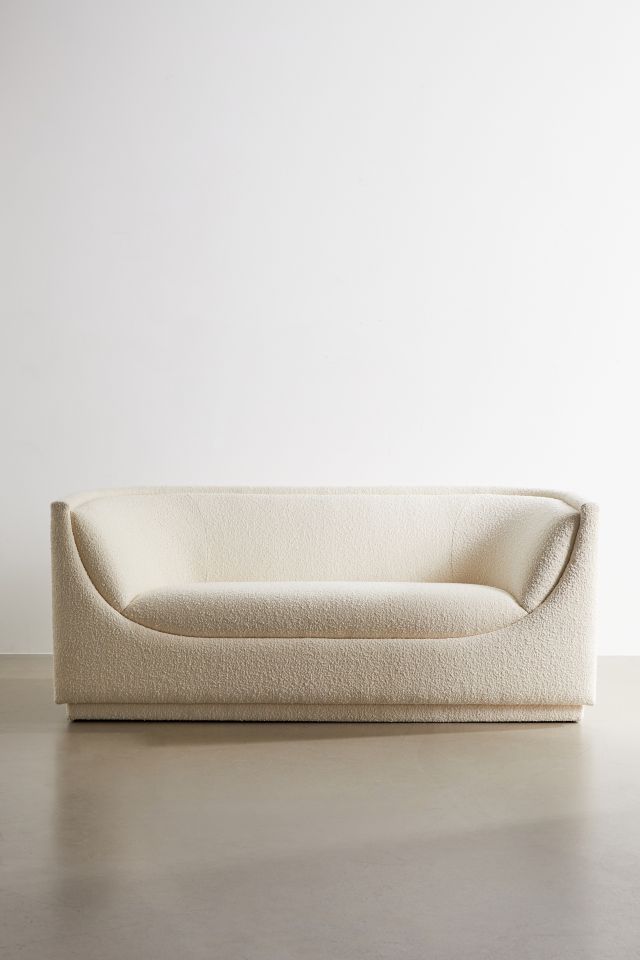 Aria Upholstered Curved Sofa #1