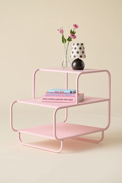 Alana Metal 3-Tiered Side Table/Nightstand