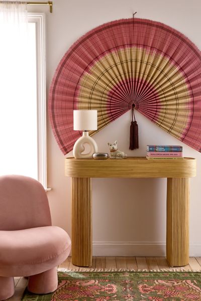 Urban Outfitters Palmera Fan Floating Headboard In Pink Combo At  In Pink Combo