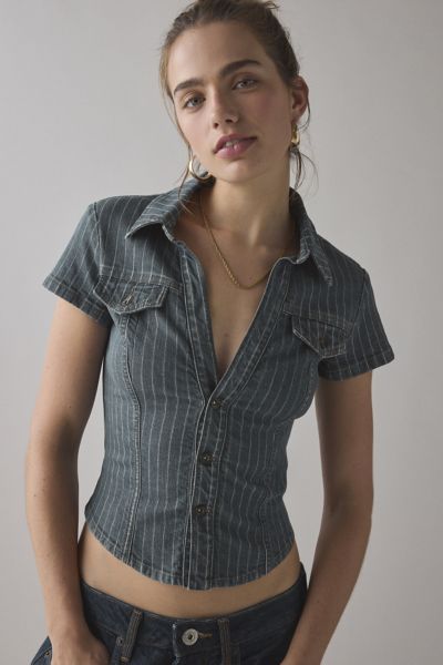 Kimchi Blue Leandra Lace-Trim Cotton Baby Tee