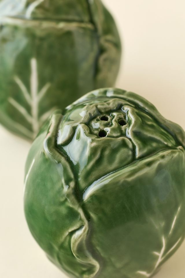 Cabbage Shaped Salt & Pepper Shaker Set #1