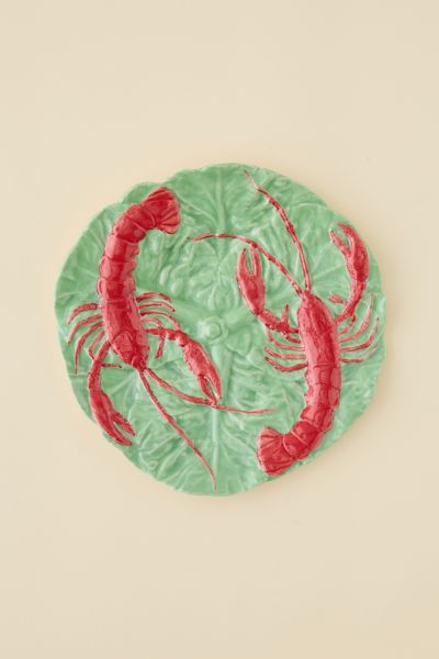 Urban Outfitters Lobster Embossed Ceramic Serving Platter In Red At