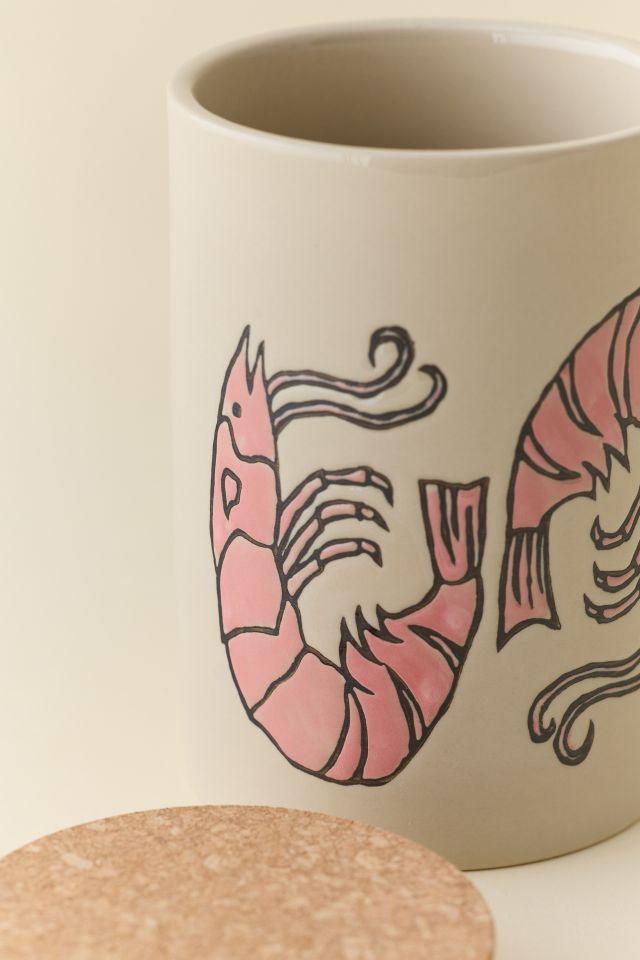 Shrimp Icon Ceramic Canister #1