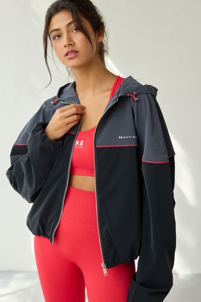 P.E Nation Marine Blue Vertex Hooded Full-Zip Jacket