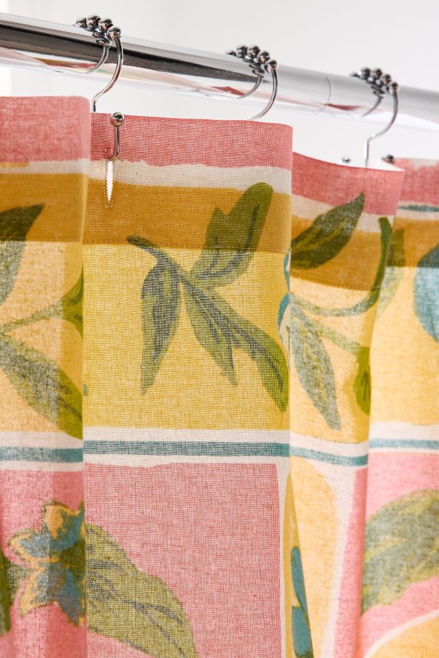 Aria Folk Floral Patterned Shower Curtain #2