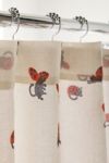 Ladybug Cat Patterned Shower Curtain