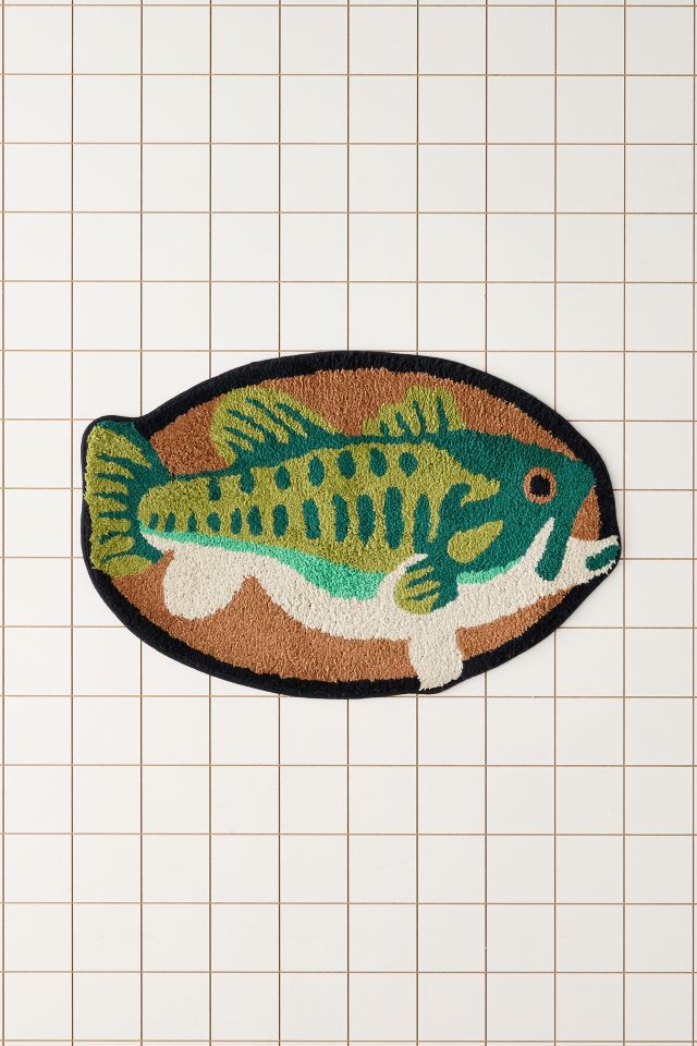 Bass Plaque Oval Tufted Bath Mat #1