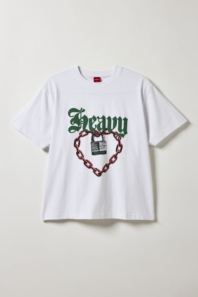Worship Supplies Heavy Heart Graphic Tee In White, Men's At Urban Outfitters In White