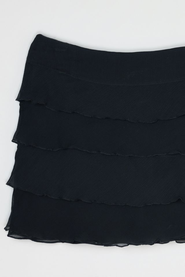 Yak Blend A-Line Mini Skirt Black
