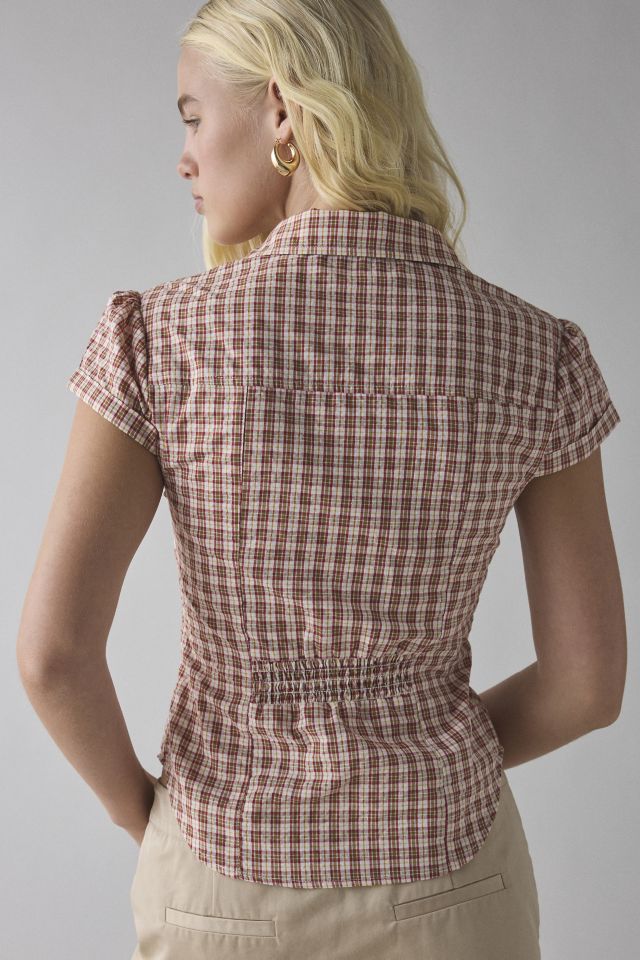Lioness Mon Cheri Puff Sleeve Slim Button-Up Shirt #2