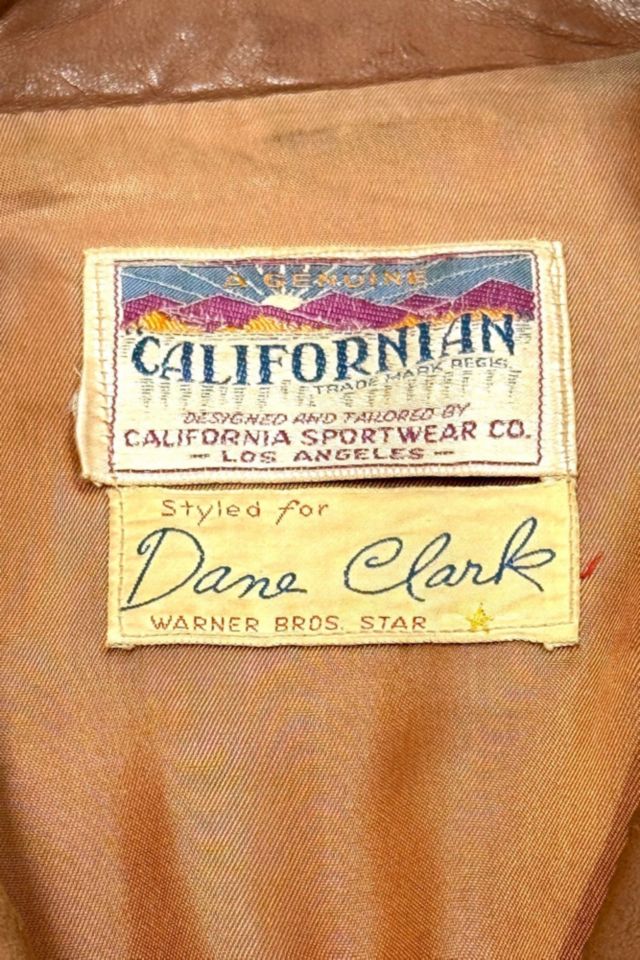 Vintage 1950's Californian Styled For Dane Clark Thrashed Belted Jacket #1