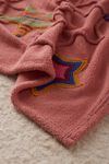 Crochet Fleece Star Icon Throw Blanket