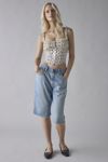 Kimchi Blue Claudia Ruffle-Trim Cropped Corset Top