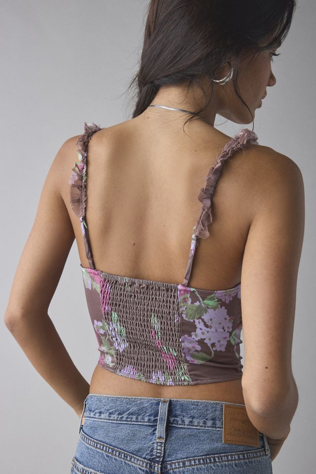 Kimchi Blue Claudia Ruffle-Trim Cropped Corset Top #1