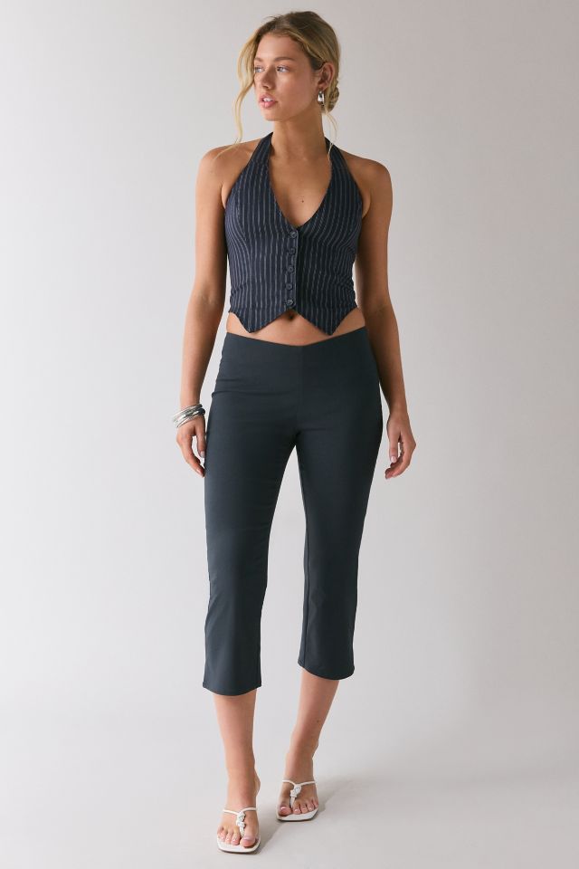 UO Esme Tailored Crop Halter Vest Top #1
