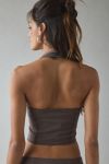 UO Esme Tailored Crop Halter Vest Top