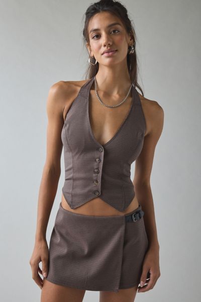 UO Summer O-Ring Y-Neck Cropped Halter Top | Urban Outfitters