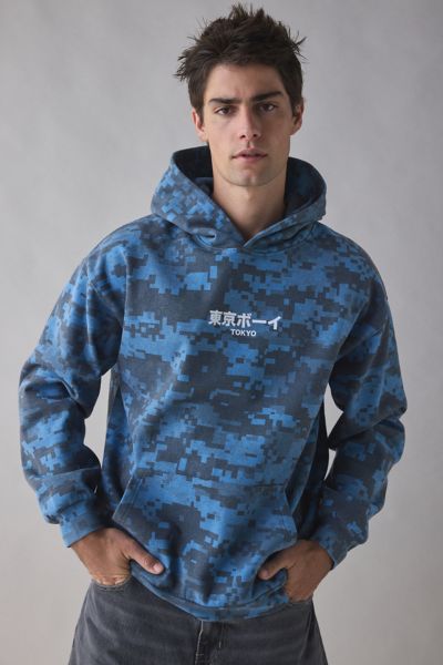 Tokyo Digital Camo Pattern Hoodie Sweatshirt