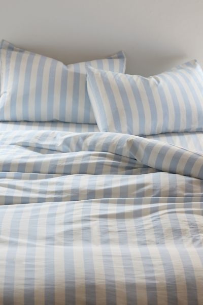 Ensemble de housse de couette à motif rayé