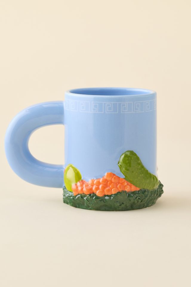 Seafood Sculpted Ceramic Mug #1