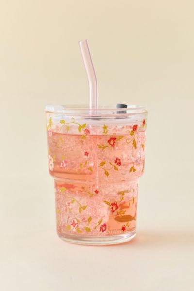 Urban Outfitters Claire Party Animals To-go Glass Tumbler Cup In Finley Frames At  In Transparent