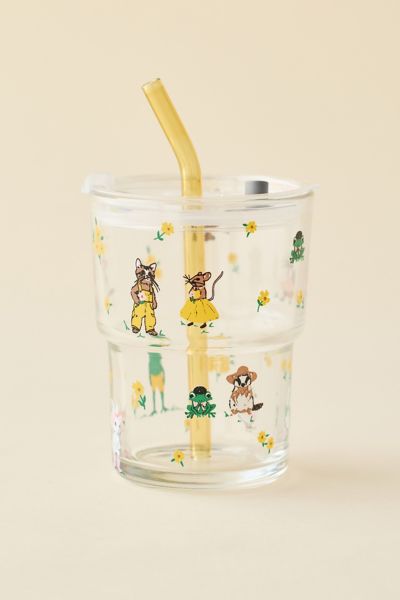 Claire Party Animals To-Go Glass Tumbler Cup