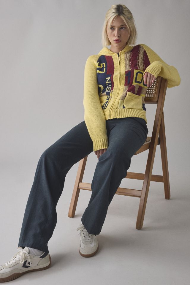 BDG Scottie Varsity Graphic Knit Zip-Up Collared Cardigan #2