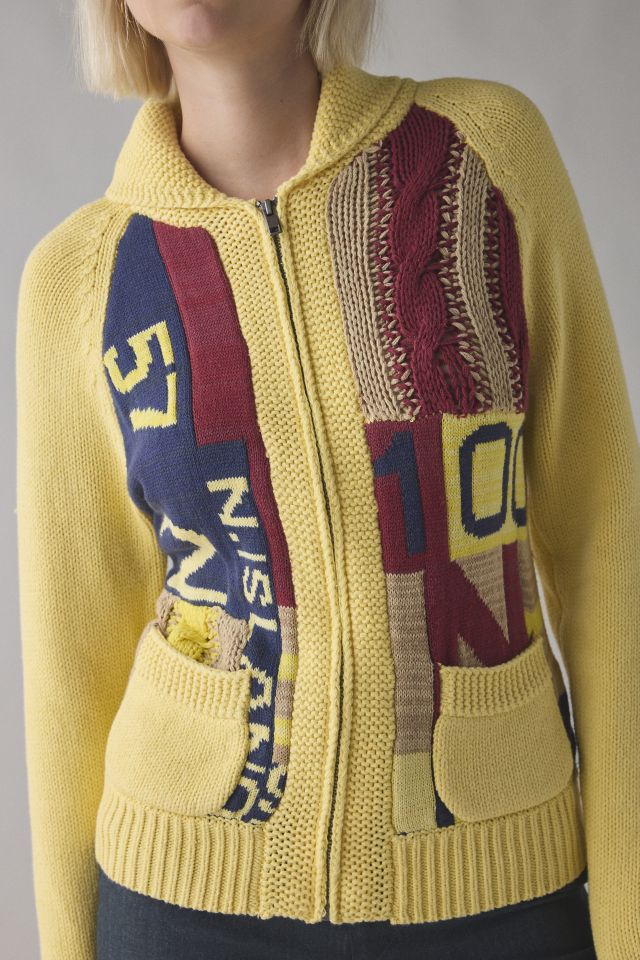 BDG Scottie Varsity Graphic Knit Zip-Up Collared Cardigan #3