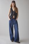 BDG Monica Button-Front Flyaway Sweater Vest Top