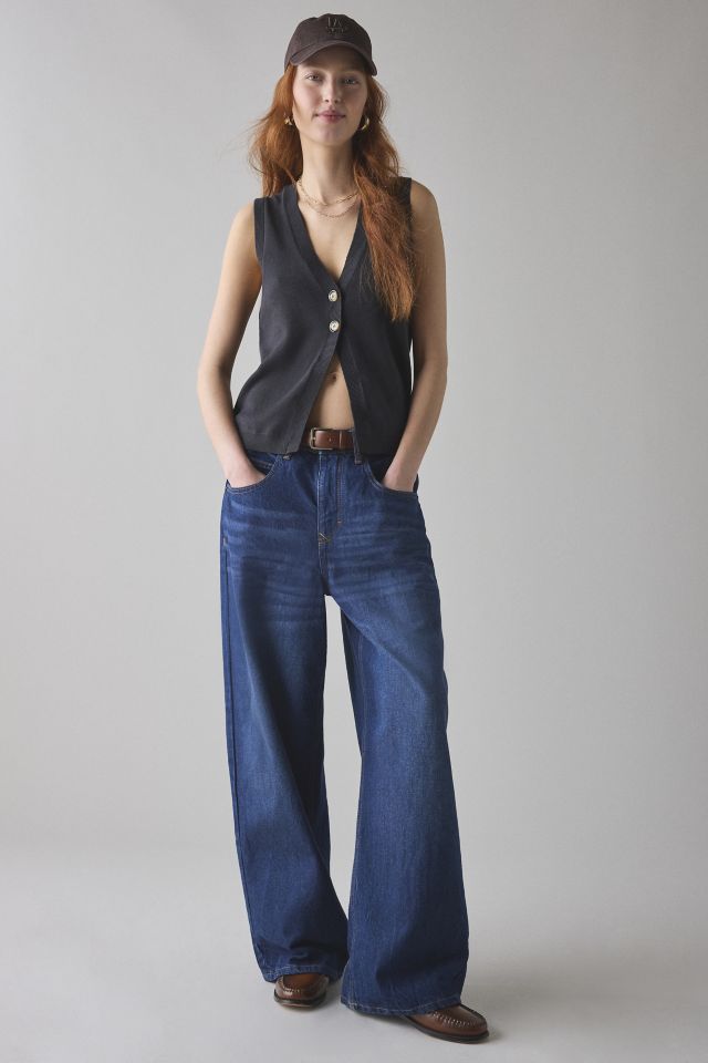 BDG Monica Button-Front Flyaway Sweater Vest Top #3