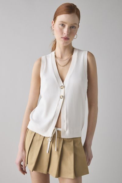 BDG Monica Button-Front Flyaway Sweater Vest Top Product Page