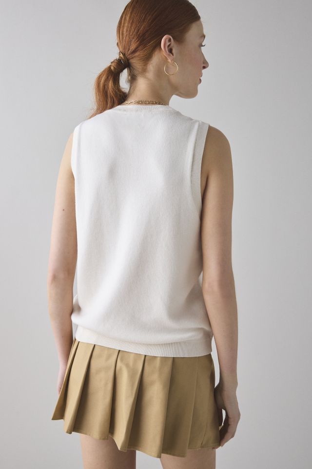 BDG Monica Button-Front Flyaway Sweater Vest Top #3