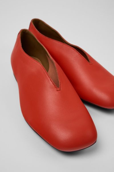 Shop Camper Casi Myra Leather Ballet Flat In Red, Women's At Urban Outfitters