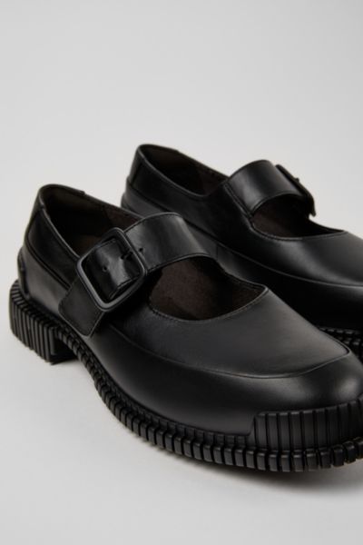 Camper Pix Leather Mary Jane Ballet Flat In Black, Women's At Urban Outfitters In Black