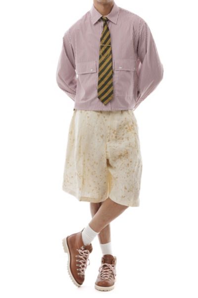 Short en lin délavé LC23