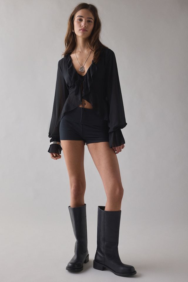 Kimchi Blue Dream Catcher Ruffle Bell Sleeve Flyaway Blouse