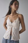 Kimchi Blue Krista Flyaway Lace Trim Satin Cami