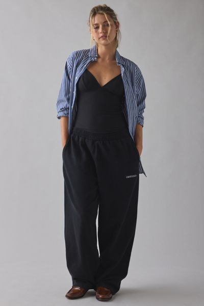 【Anyone more】Mirror Gray Blue Wide Pants Women's Grey Pants | Urban Outfitters Canada