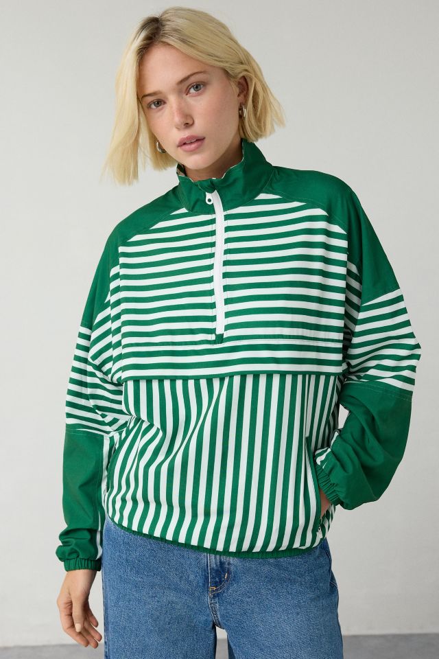 Beach Riot Vespera La Paloma Stripe Quarter Zip Pullover Jacket #1