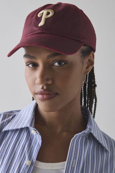 Mitchell & Ness MLB Philadelphia Phillies Logo Faux Leather Dad Hat