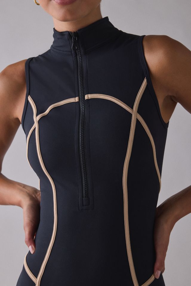 Beach Riot Matrix Half-Zip Sleeveless Romper #1