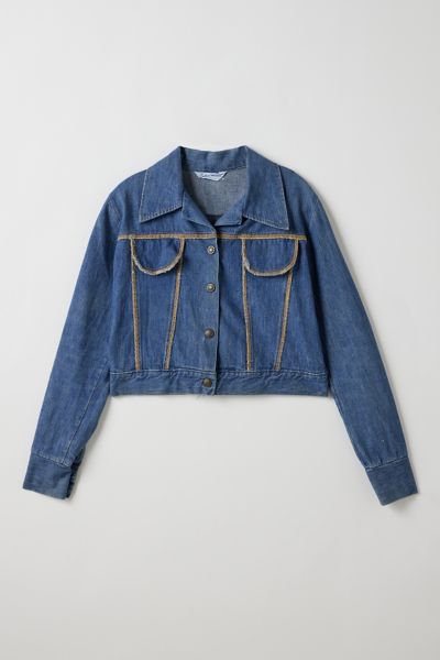 Vintage By Little Runaway Cropped Denim Jacket