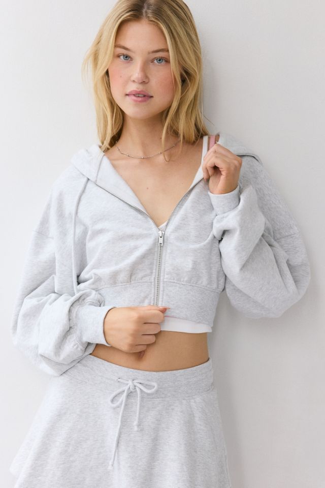 Out From Under Selene Cropped Zip-Up Hoodie Sweatshirt #1