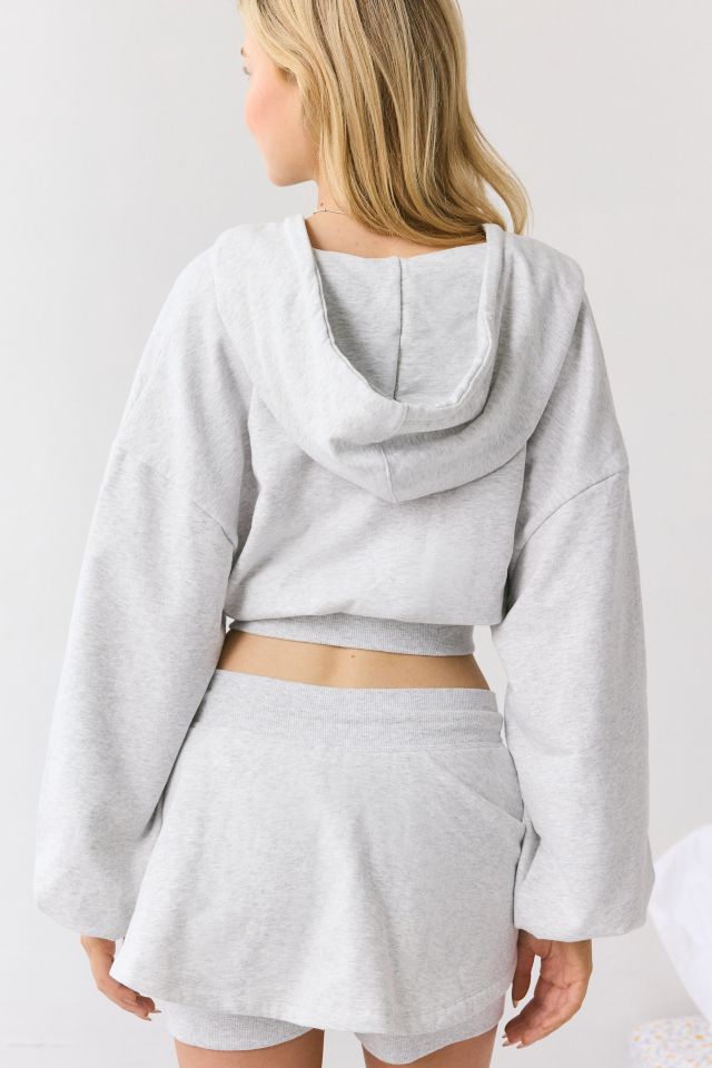 Out From Under Selene Cropped Zip-Up Hoodie Sweatshirt #3