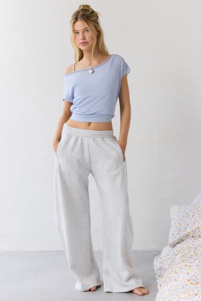 Out From Under Lazy Day Baggy Barrel Sweatpant In Grey, Women's At Urban Outfitters In Gray