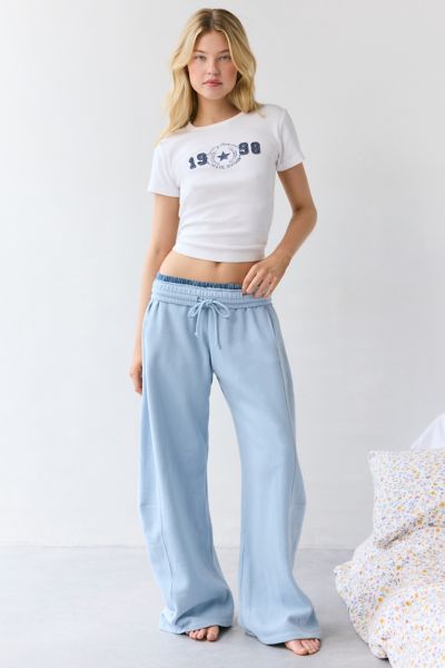 Out From Under Lazy Day Baggy Barrel Sweatpant In Sky, Women's At Urban Outfitters In Blue