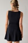 UO How Sweet Boatneck Drop Waist Knit Mini Dress