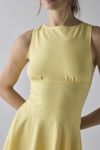 UO How Sweet Boatneck Drop Waist Knit Mini Dress